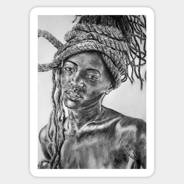 African Sticker by benheineart